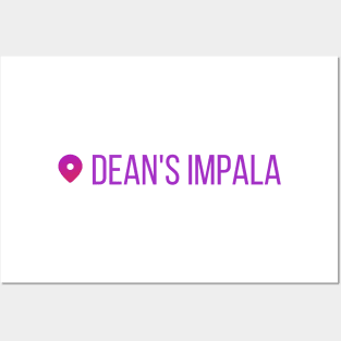 Dean's impala instagram position supernatural Posters and Art